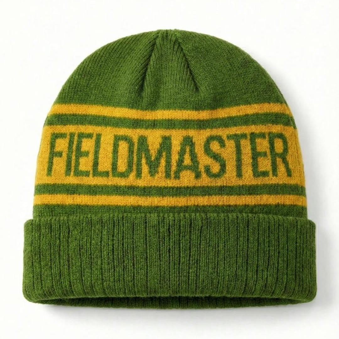 New! Fieldmaster Heritage Knit Beanie – Field Green & Gold